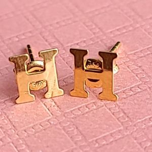 Hermes earrings 18k made from real gold
